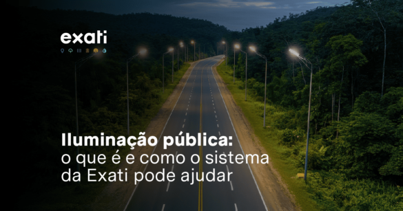 Via pública com iluminação urbana